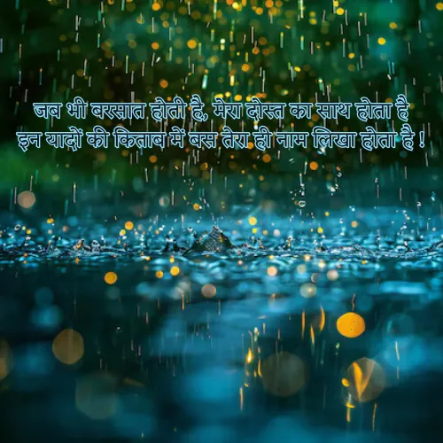 Dosti Barish Shayari